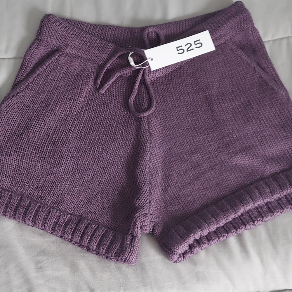 525 America Purple Knit Shorts Women's Size XS NWT Beach Preppy Athleisure